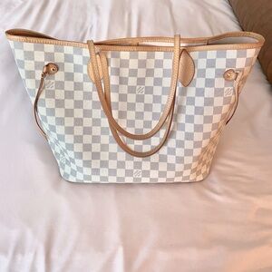 Louis Vuitton Damier Azur MM ballerina pink interior🩷 No wristlet pouch🩷